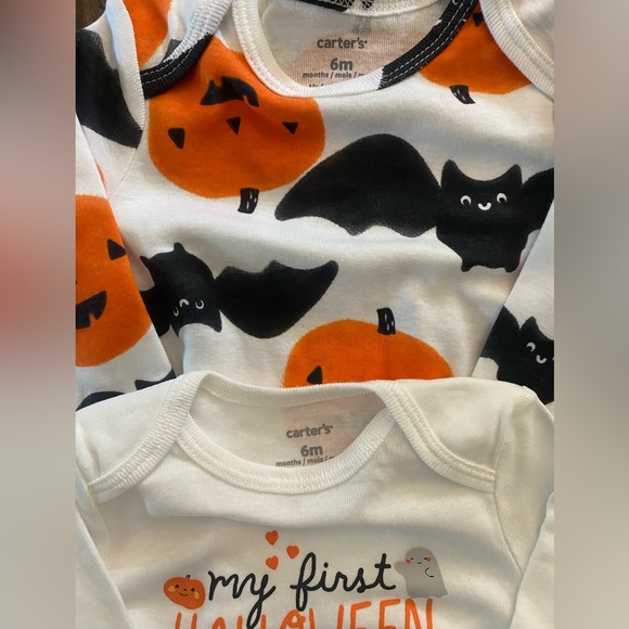Carters Halloween 6 Month Body Suit Set of 2. NWT! Brand New. Perfection - Picture 3 of 8